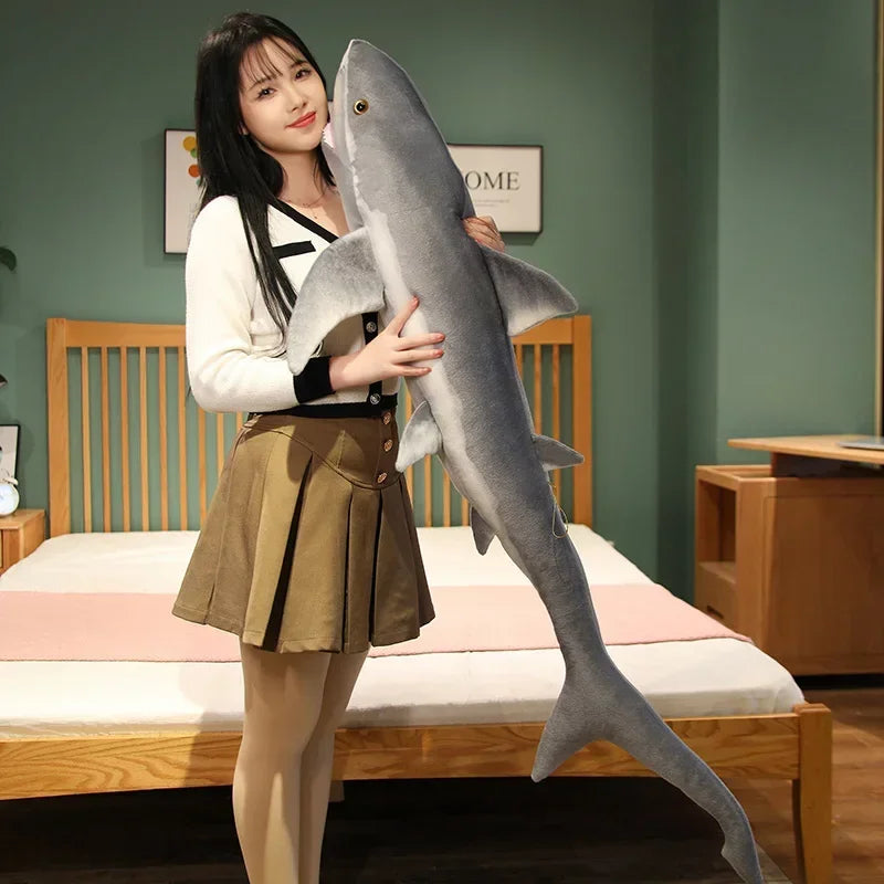 Great White Shark Plush Toy - Soft, Cuddly Pillow for Ultimate Comfort!