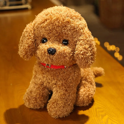Creative 22cm Realistic Poodle Plush Toy - Handmade Lucky Dog Figure
