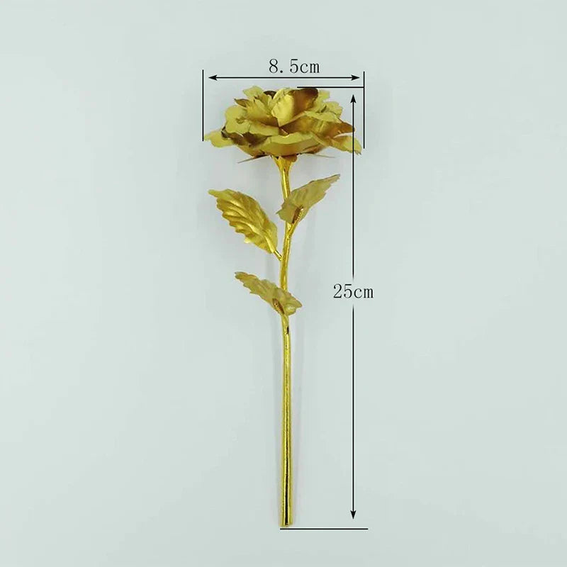 Artificial 24K Gold Rose with Gift Box Luxury Present