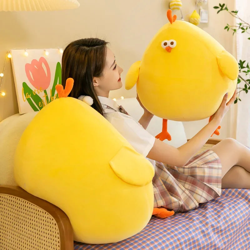 Funny Fat Chicken Plush Toy - Soft, Cute Neck Pillow for Kids & Gifts