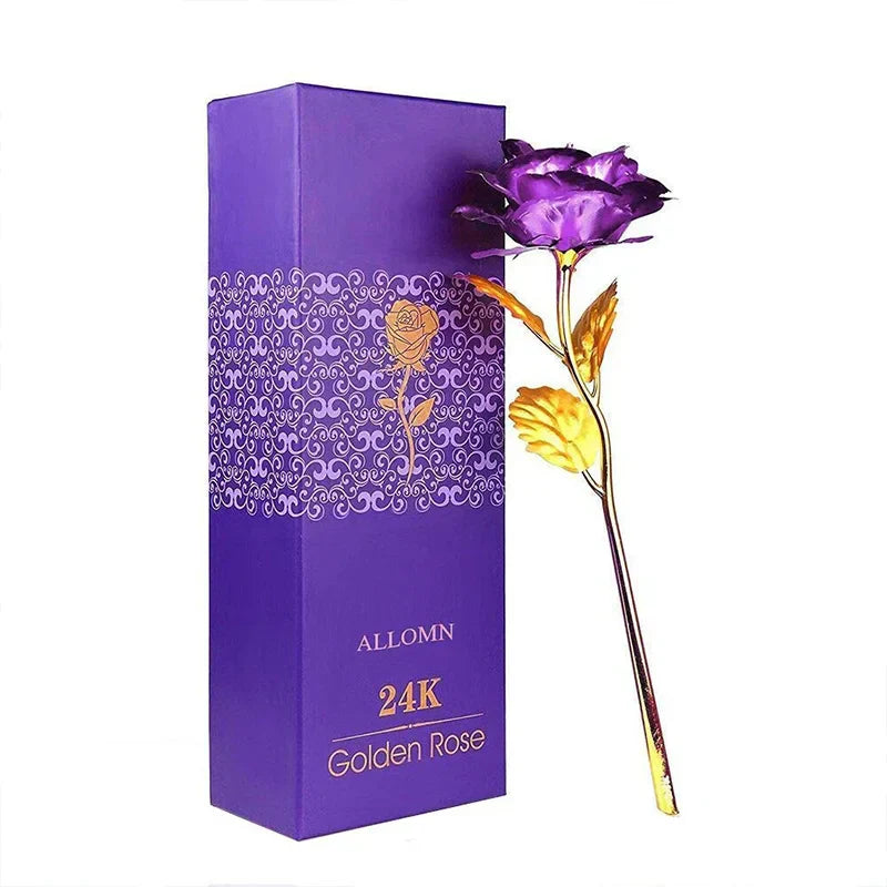 Artificial 24K Gold Rose with Gift Box Luxury Present