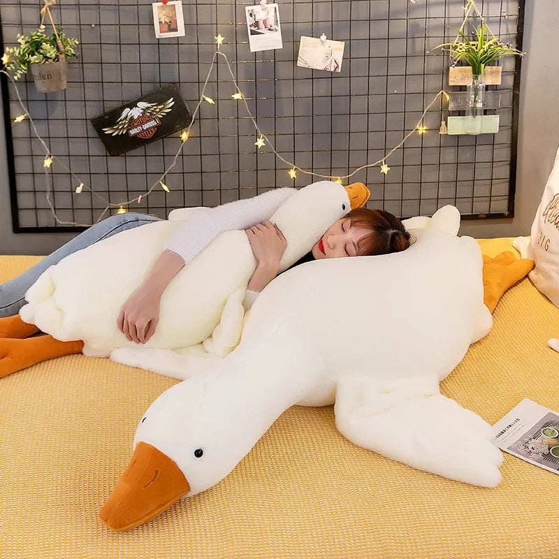 Long Goose Plush Pillow Soft Duck Stuffed Cushion