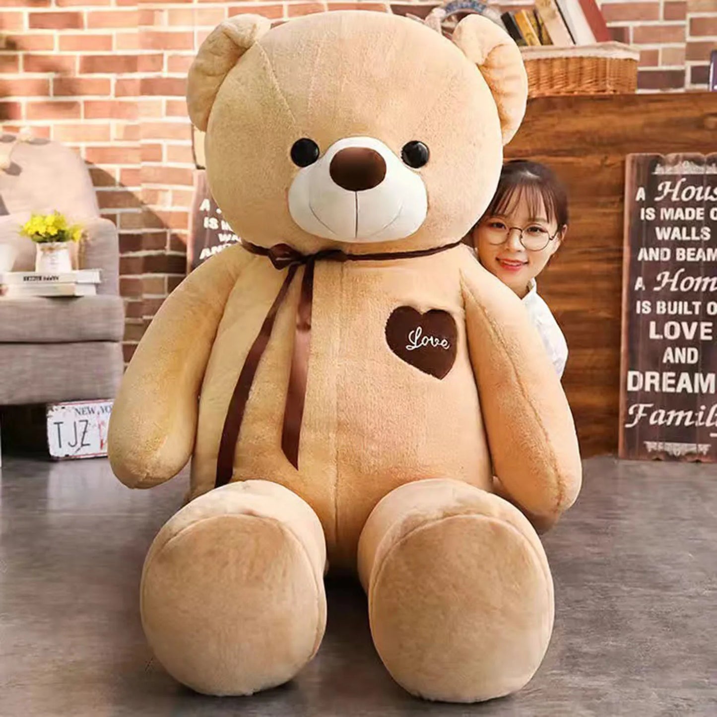 Large Soft Plush Bear Hug Pillow