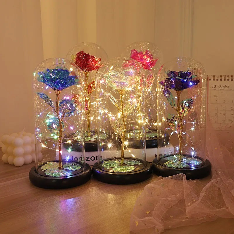 Eternal Rose LED Glass Flower Display