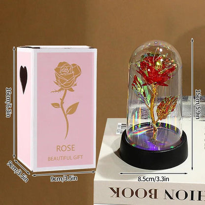 Enchanted Red Rose In Glass Dome
