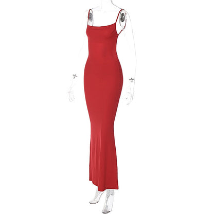 Strappy Backless Bodycon Maxi Dress