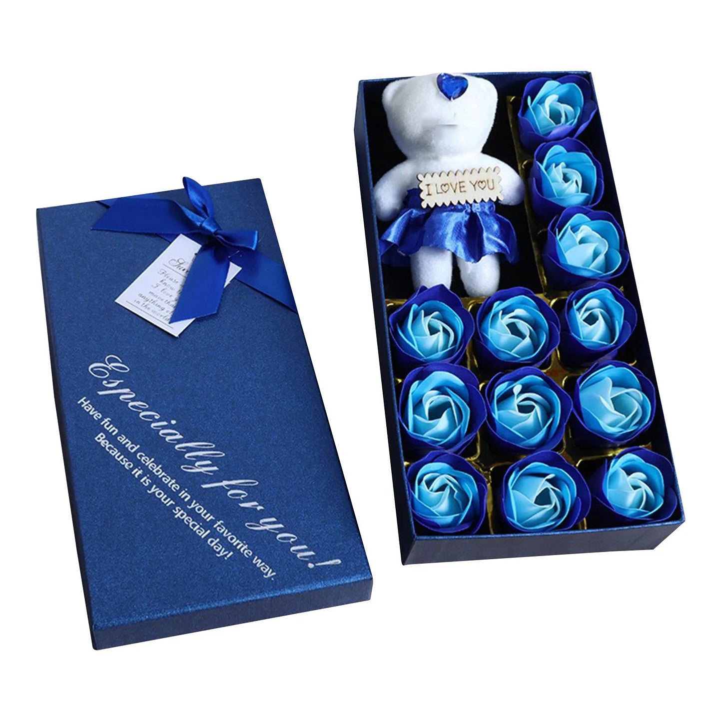 Soap Rose Scented Flower Gift Set for Home Decor and Special Occasions