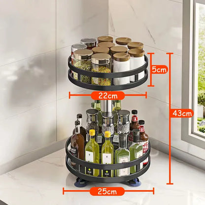 360 Rotating Spice Rack Organizer