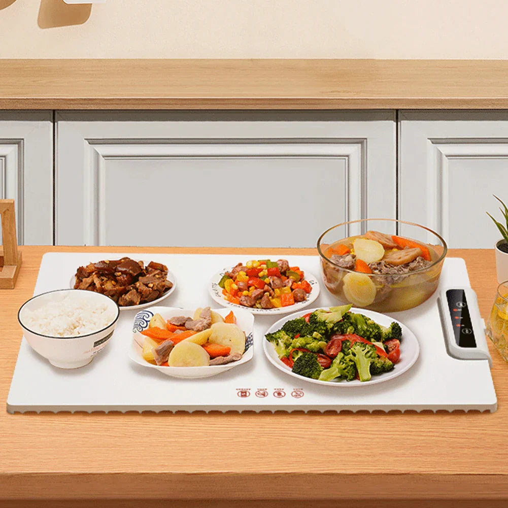Foldable Food Warmer Tray With Adjustable Temperature