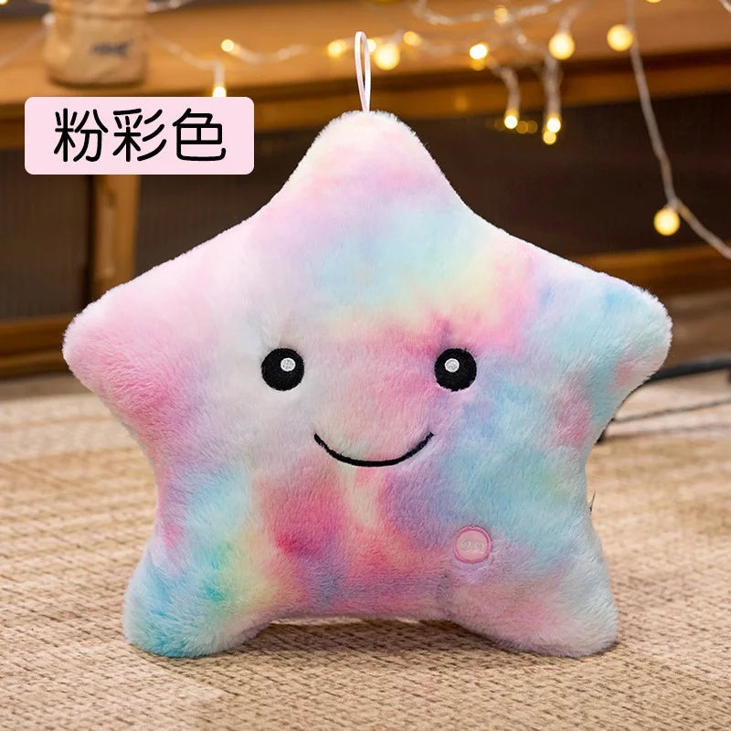 Luminous Five-Pointed Star Plush Toy - Soft Glowing Doll Pillow