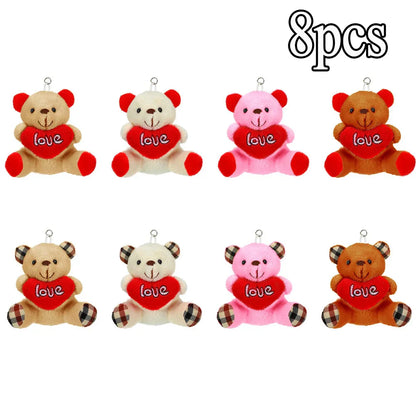 Valentine Small Plush Bear with Heart Soft Stuffed Toy