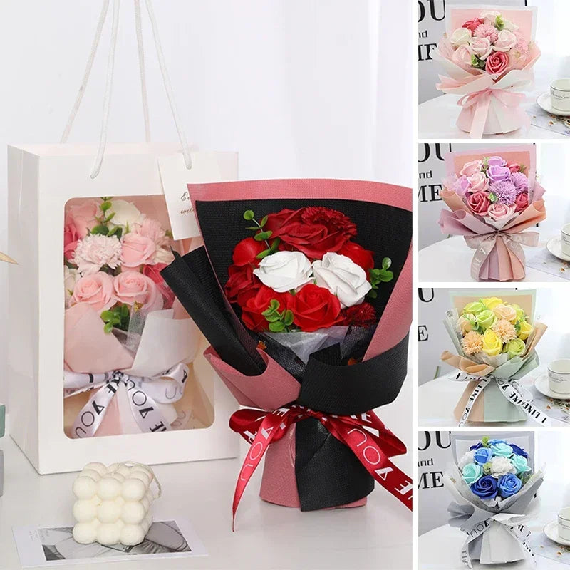 Pink Soap Rose Preserved Bouquet