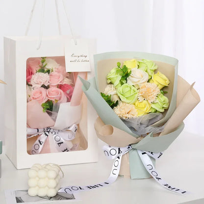 Pink Soap Rose Preserved Bouquet