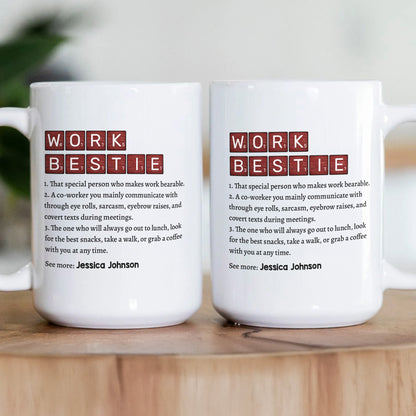 Scrabble Work Bestie - Personalized Mug