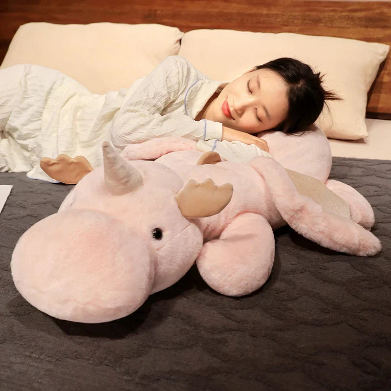 Giant Plush Unicorn Dinosaur Hug Pillow Soft Stuffed Toy