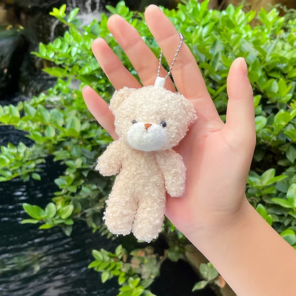12cm Plush Teddy Bear Keychain Soft Stuffed Animal Pendant for Gifts