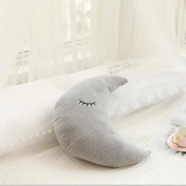 Soft Plush Cloud & Star Raindrop Pillow - Cozy Kids' Room Decor