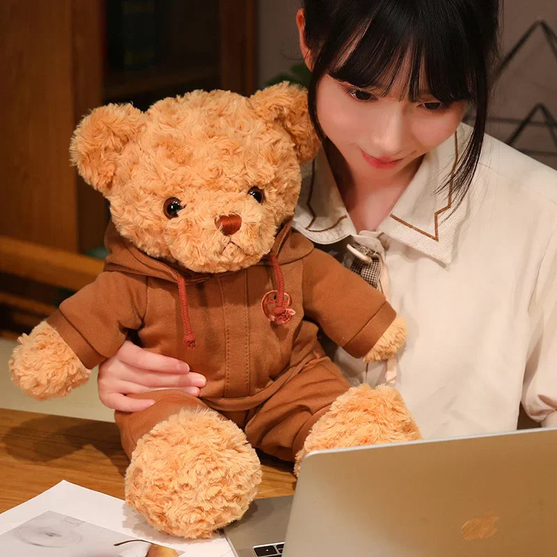 High Quality American Bear Plush Doll - Soft Teddy with Clothes