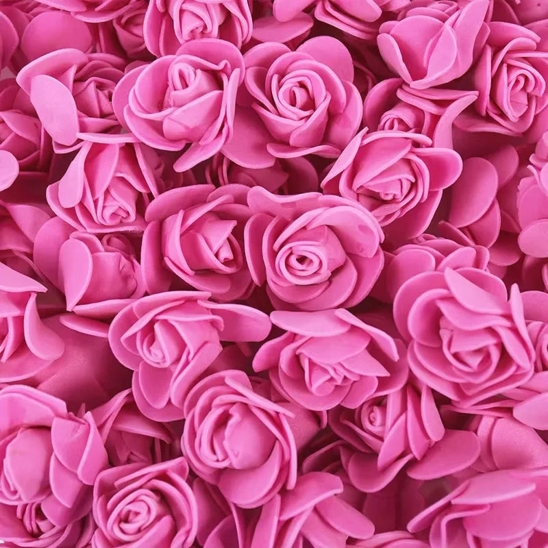 Foam Rose Heads 3.5cm - DIY Artificial Flowers for Wedding, Valentine's Day, and Home Decoration