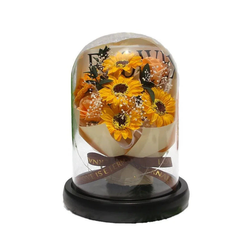 Eternal Rose Starry Glass Dome Decor