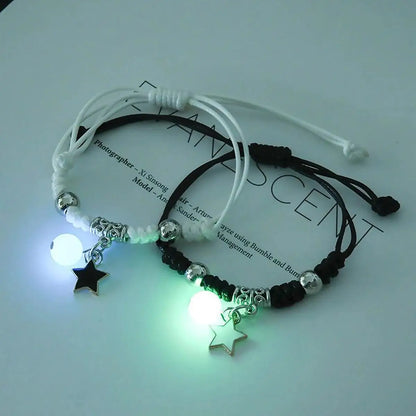 Luminous Star Matching Charm Bracelets Set of 2