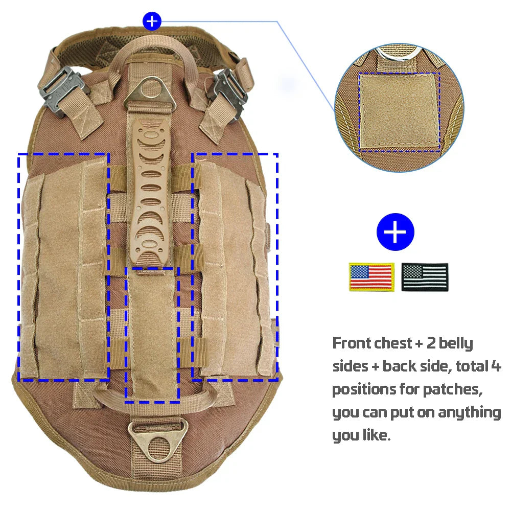 Large Dogs Training Harnesses With Pouches