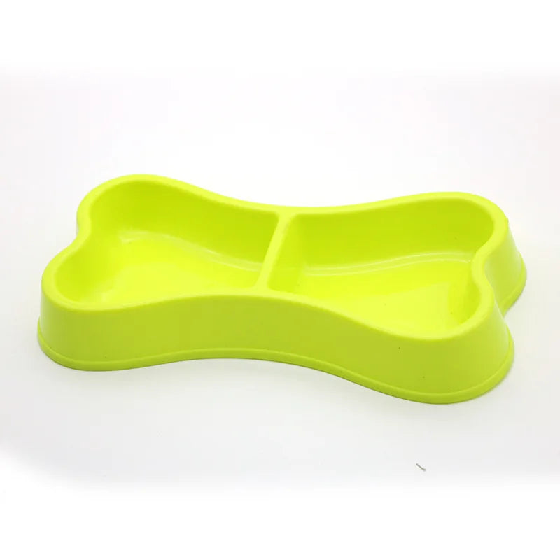 Bone-Shaped Double Dog Feeder Bowl