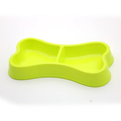 Bone-Shaped Double Dog Feeder Bowl