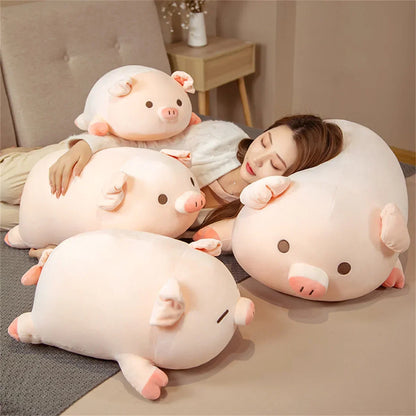 Kawaii Pink Pig Plush Toy - Soft Cushion for Cozy Decor & Gifts