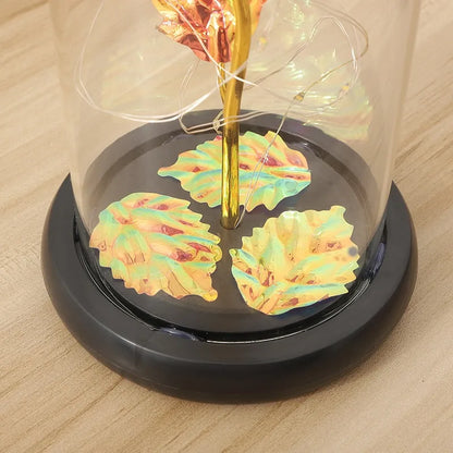 Galaxy Eternal Rose in Dome with LED Lights - Romantic Gift for Valentine's Day, Mother's Day, Wedding