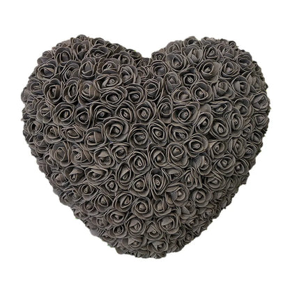 25cm Heart-Shaped Artificial Rose Bouquet for Valentine's Day, Wedding, and Home Decoration