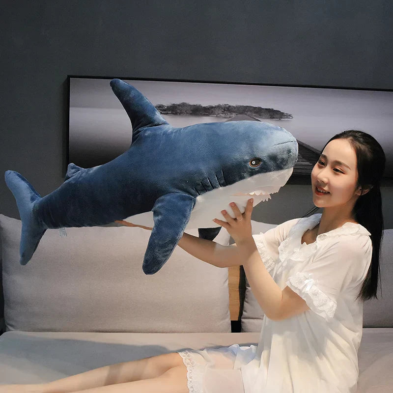 Funny Shark Plush Toy - Cozy Sleeping Pillow for Kids & Fun Decor