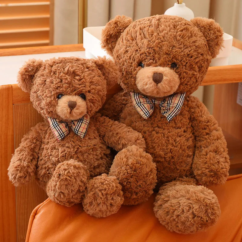 Big Size Bow Tie Teddy Bear Plush Toy - Soft Cartoon Stuffed Animal