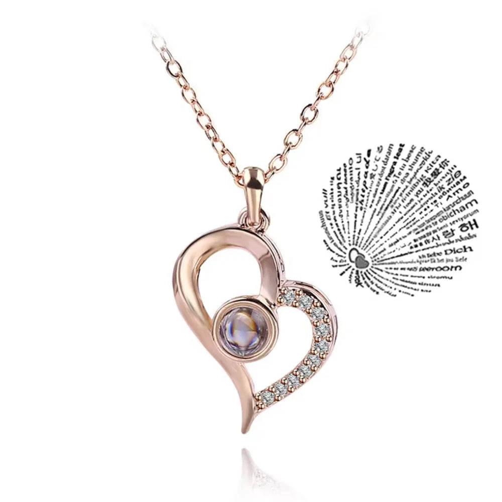Couple Heart Necklace Symbol of Love
