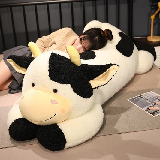 Giant Colorful Highland Cow Plush Toy - Jumbo Soft Body Pillow for Kids