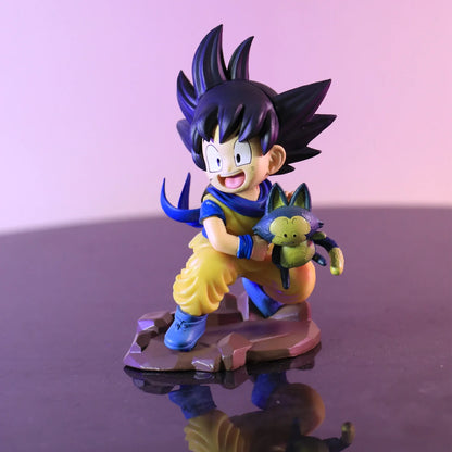 Anime Dragon Ball Q Version Figures Childhood Goku Holding Poole PVC 10cm Collection