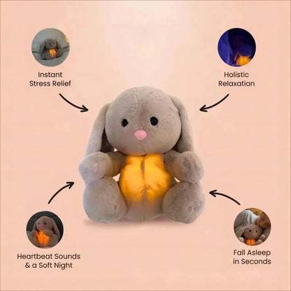 Capybara Breathing Plush Toy with Soothing Music and Light for Baby Sleep