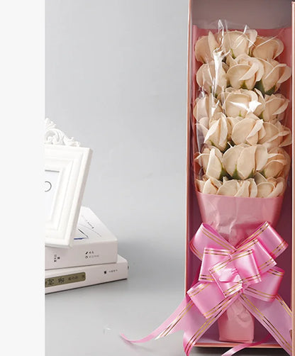 18PCS Soap Flower Bouquet Gift Box for Valentine's Day
