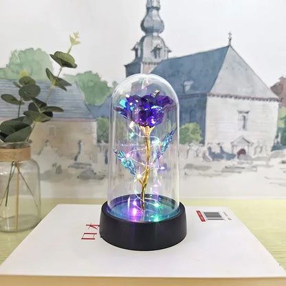 Eternal Rose LED Light Glass Dome