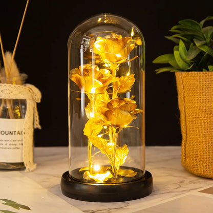 Glass Dome LED Rose - Romantic Gift for Women