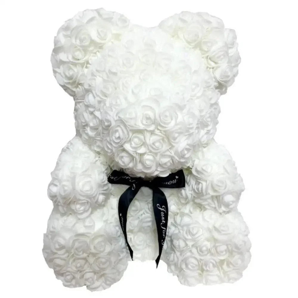 Artificial Foam Rose Panda Bear