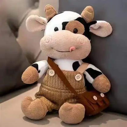 Cute 26CM Cartoon Milk Cow Plush Doll - Soft Stuffed Animal Pillow Toy