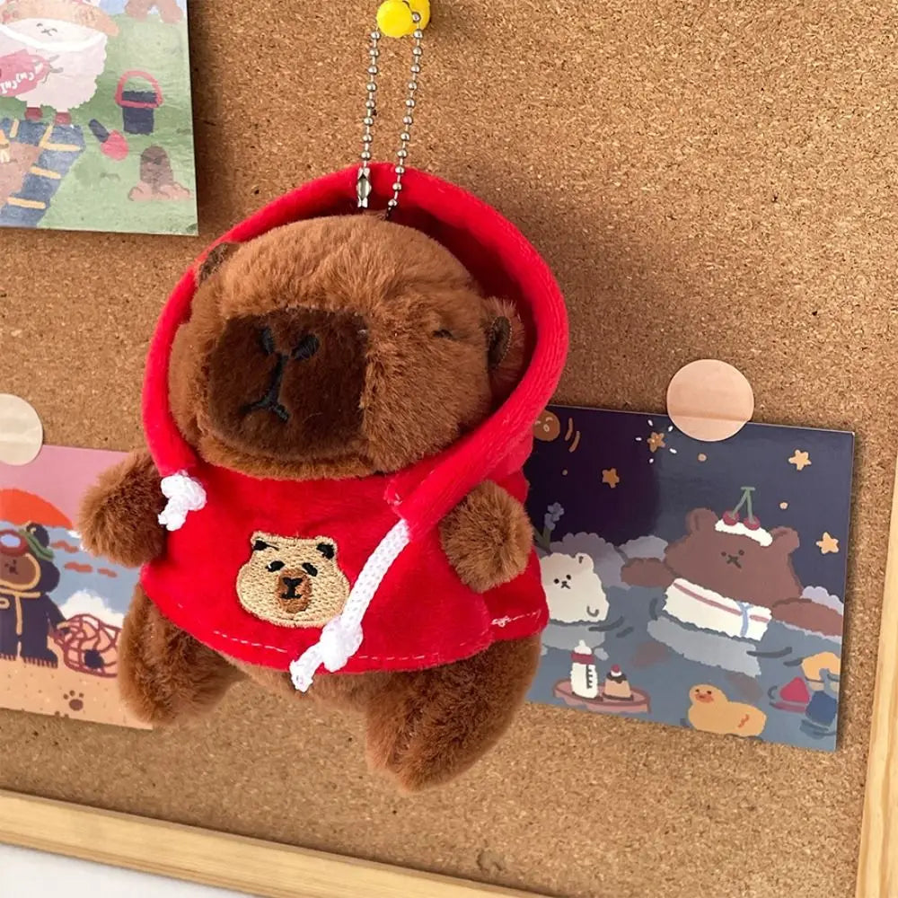 Capybara Plush Toy with Hoodie and Wings Mini Soft Stuffed Doll