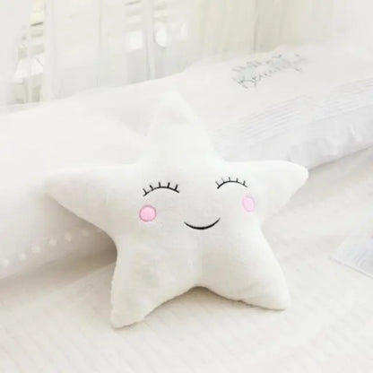 Soft Plush Cloud & Star Raindrop Pillow - Cozy Kids' Room Decor