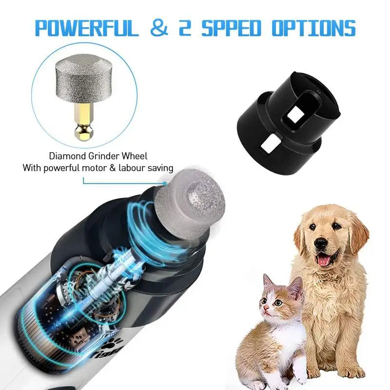 Electric Pet Nail Trimmer - USB Rechargeable