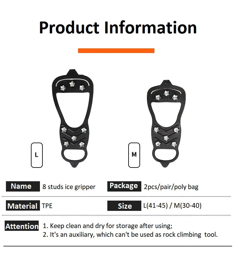 Anti-Skid Snow Climbing Spikes 1 Pair