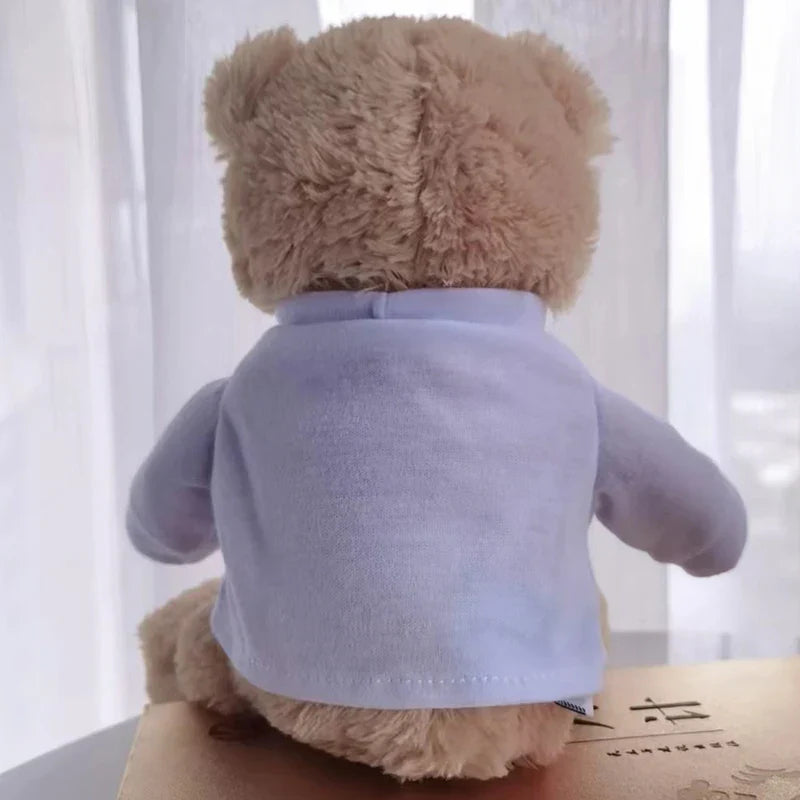 DIY Teddy Bear with Blank White T Shirt 11 Inch