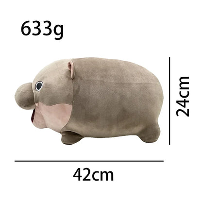 Moo Deng Weighted Hippo Plush Toy - Soft, Cuddly Home Decor Gift