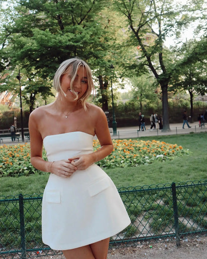 Solid Tube Mini Dress