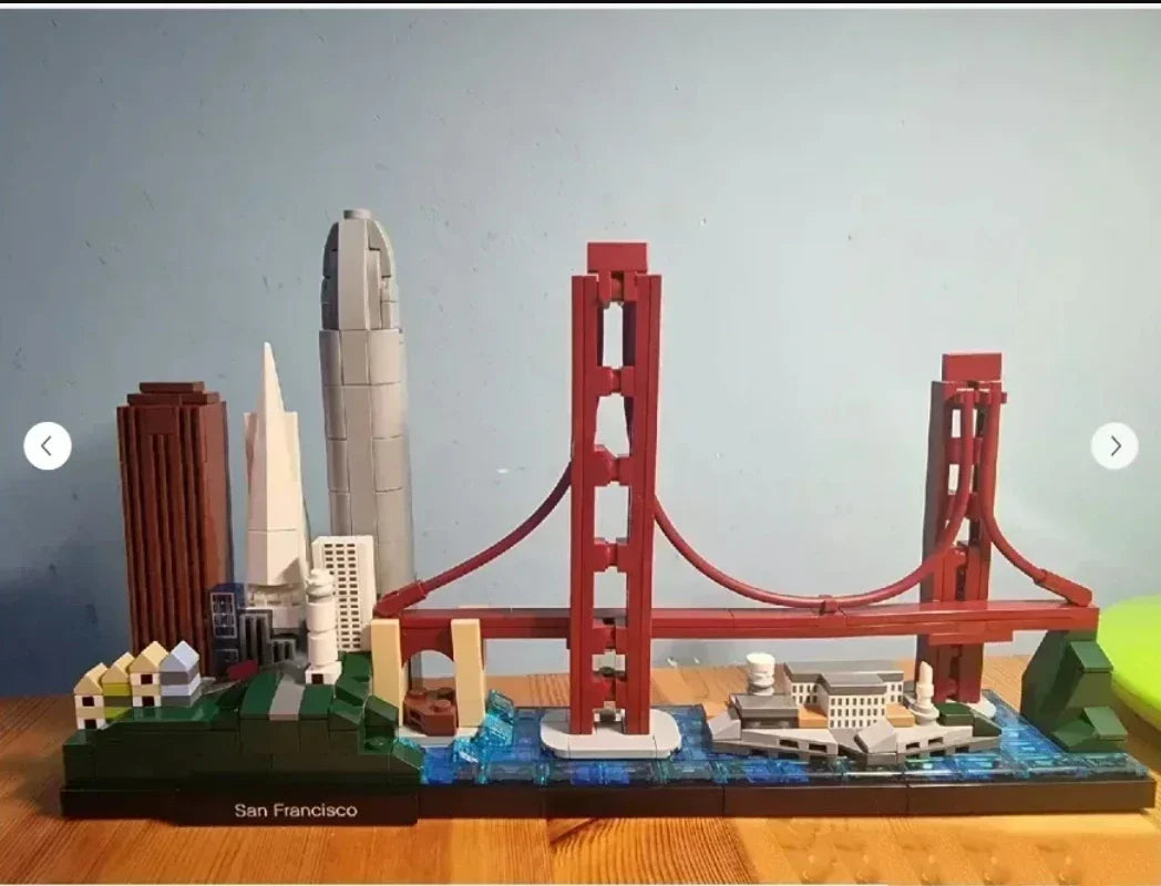 New York London Pairs Dubai Lanmark City Skyline Building Blocks
